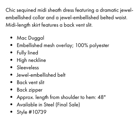 NWT Mac Duggal Sequin Dress - Picture 4 of 9